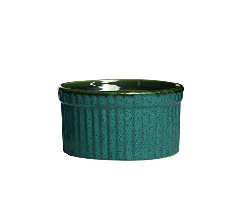 Caffeine Ceramic Handmade Green studio Ramekins Dessert Bowl (Set of 4) - Caffeine Premium Stoneware