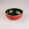 Caffeine Handmade Ceramic Stoneware Red & Green Bubble Serving Bowl (Set of 3) - Caffeine Premium Stoneware