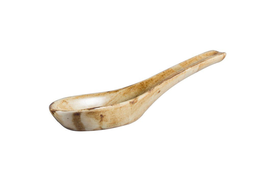 Caffeine Ceramic Handmade Brown Metallic Double Handled Soup Bowl with spoon set of 4 - Caffeine Premium Stoneware