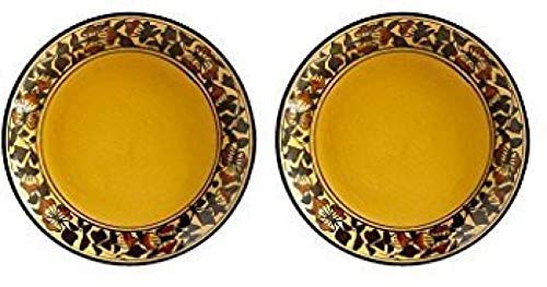 Caffeine Ceramic Handmade Brown Sehra Combo Dinner Set (10 pcs.)