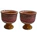 Caffeine Ceramic Stonwear Handmade Pink & Mustard Studio Ice Cream Cup (Set of 6) - Caffeine Premium Stoneware