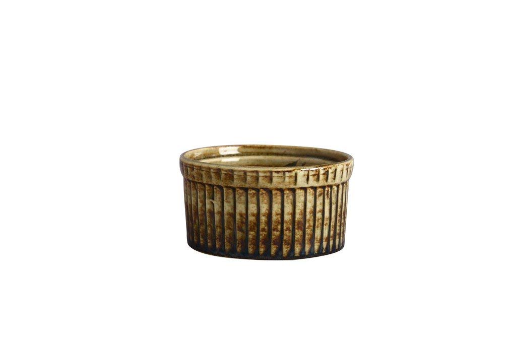 Caffeine Ceramic Handmade Brown Timberland Ramekin bowl (Set of 4, 150 ml) - Caffeine Premium Stoneware