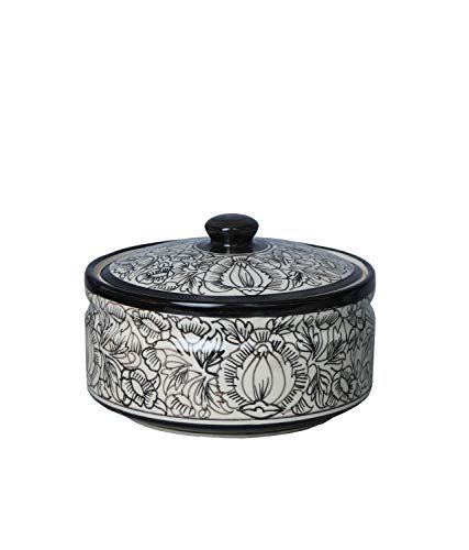 Caffeine Ceramic Handmade Black Perru Dinner Set (37 pcs Microwave & Dishwasher Safe) - Caffeine Premium Stoneware