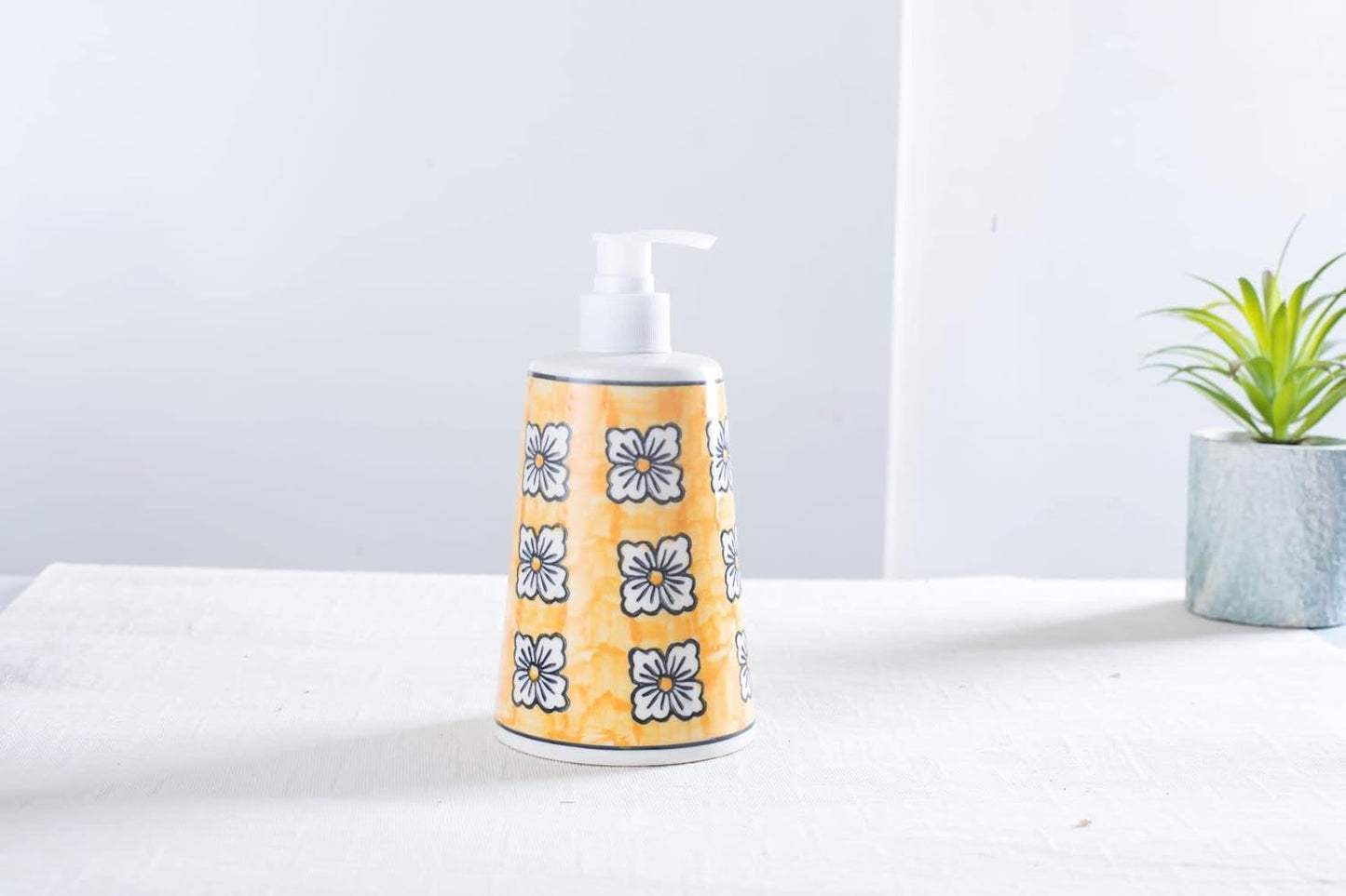 Caffeine Ceramic Stoneware Handmade Bathroom Accessories Set of 4 (Liquid Soap Dispenser,Soap Tray, Toothbrush Holder, Tumbler) - Caffeine Premium Stoneware