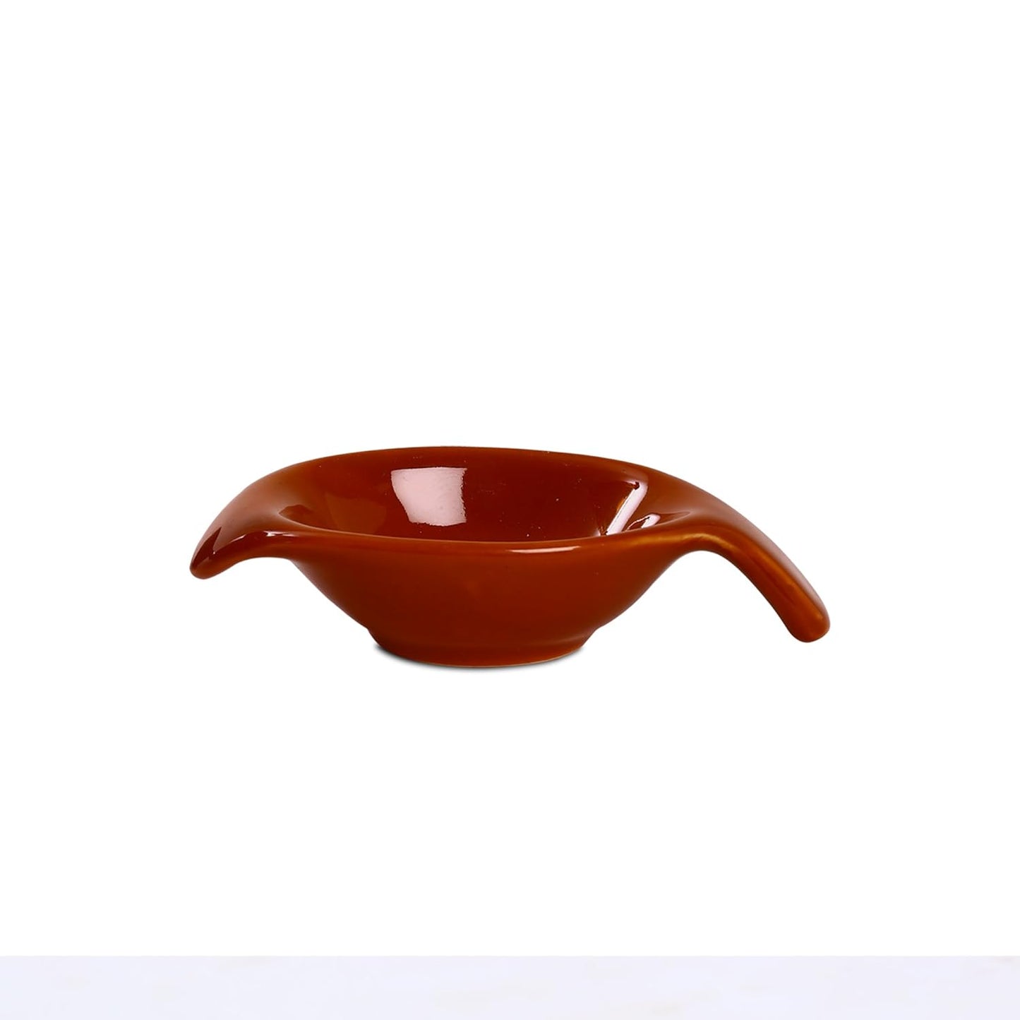 Caffeine Ceramic Stonewear Handmade Brown Glossy Dip and Sauce (Set of 6, 40 ml) - Caffeine Premium Stoneware