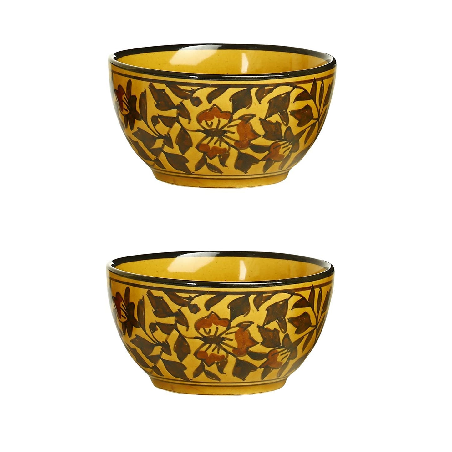 Caffeine Ceramic Handmade Brown Sehra Combo Dinner Set (10 pcs.)