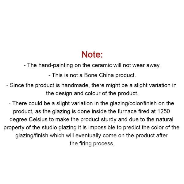 Caffeine Ceramic Handmade Yellow Leaf Combo Dinner Set (4 pcs.)