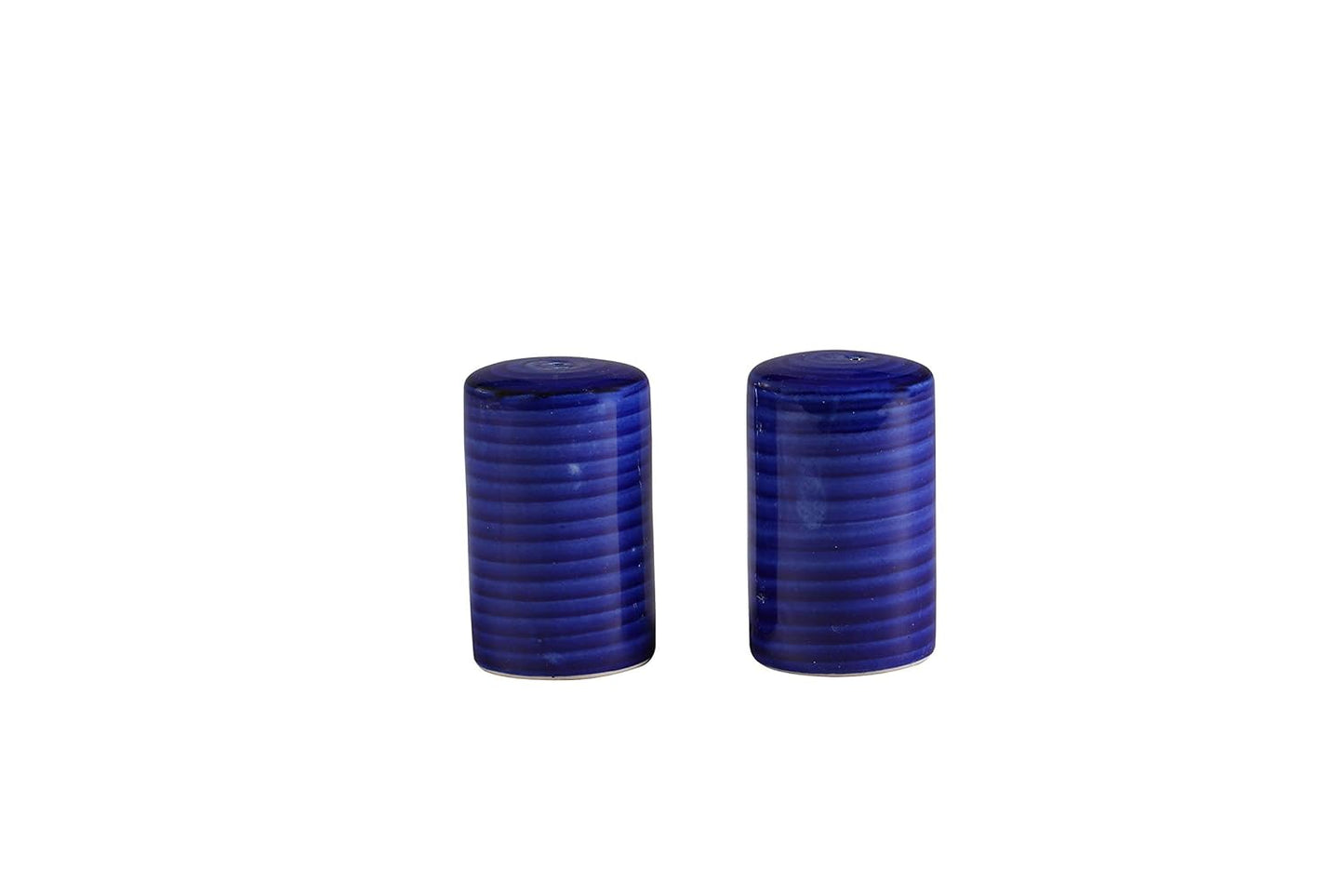 Caffeine Ceramic Handmade Blue Mughal Dinner Set (37 pieces - Microwave & Dishwasher Safe) - Caffeine Premium Stoneware