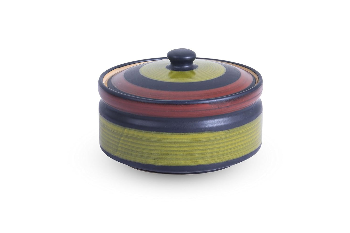 Caffeine Ceramic Handmade Green Chandrakari Dinner Set (37 pcs.) - Caffeine Premium Stoneware
