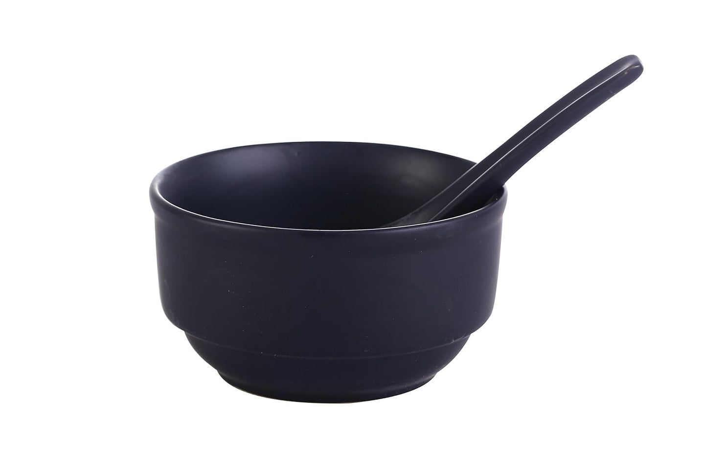 Caffeine Ceramic Handmade Black Matte Dinner Set (37 pcs Microwave & Dishwasher Safe) - Caffeine Premium Stoneware