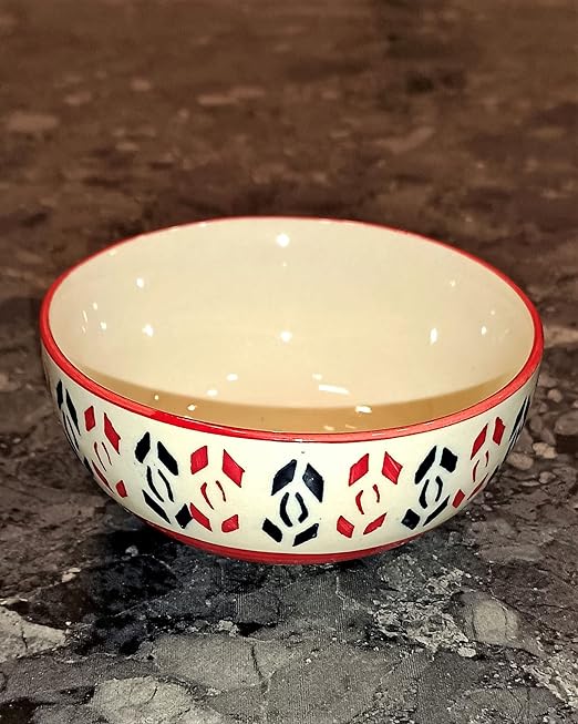 Caffeine Ceramic Handmde White & Black Christmas Tree Combo Dinner Set (Set of 6) - Caffeine Premium Stoneware