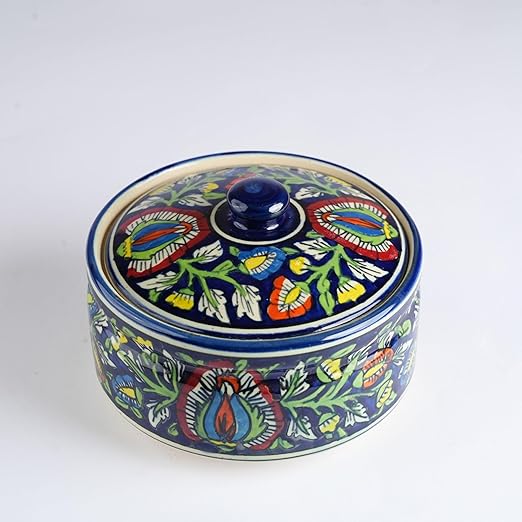 caffeine Ceramic Handmade Jaipuri Serving Donga Casserole (Set of 1, Small)