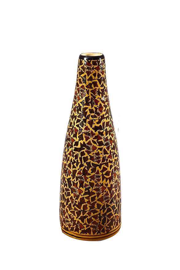 Caffeine Ceramic Handmade Brown Sehra vase (1 Pc).