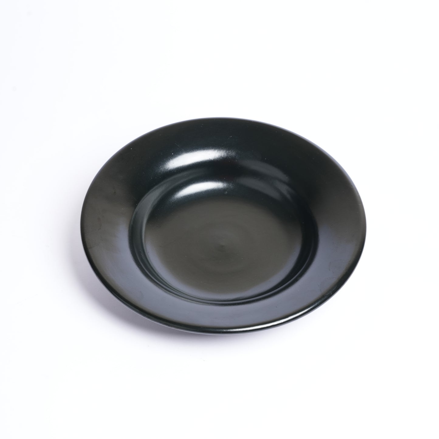 Caffeine Ceramic Handmade Stoneware Black Glossy Soup Plates , Pasta Plates, Maggie Plates 9 inch ( Set of 2 Microwave & Dishwasher Safe - Caffeine Premium Stoneware