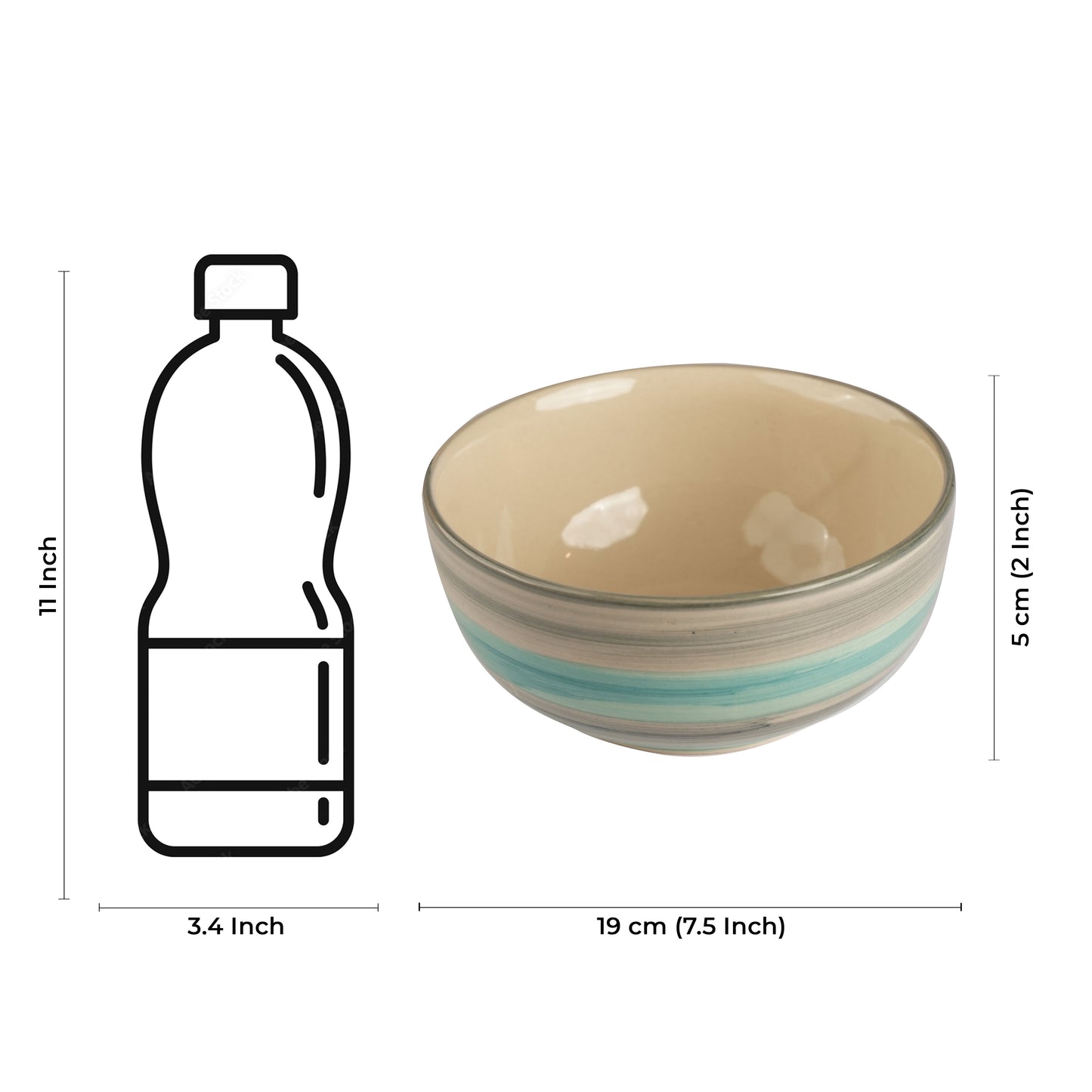 Sea Green Ceramaic _Ceramic_Bowl_Set_4 - Caffeine Premium Ceramic