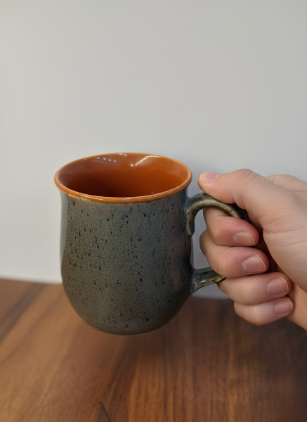 Ceramic Tea Mugs in Rustic Grey