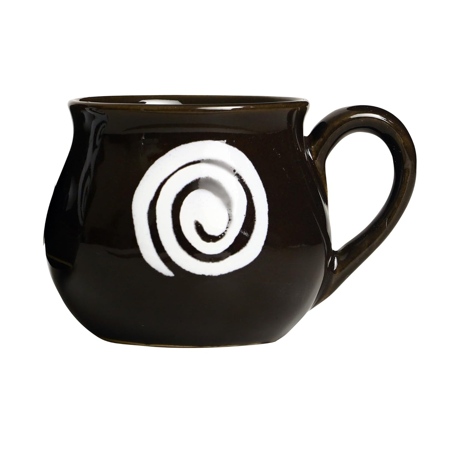 Caffeine Ceramic Handmade Black Doddle Tea Cup set of 4 - Caffeine Premium Stoneware