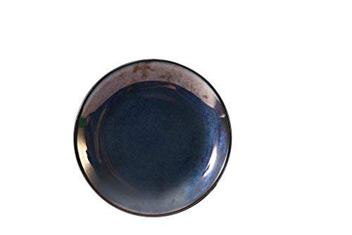 Caffeine Ceramic Handmade Stoneware Blue Ferrous Quarter Plate 7”(Set of 6 ) - Caffeine Premium Stoneware