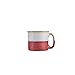 Caffeine Ceramic Handmade Matte White and Coral Peach Maggie Mug (Set of 2) - Caffeine Premium Stoneware