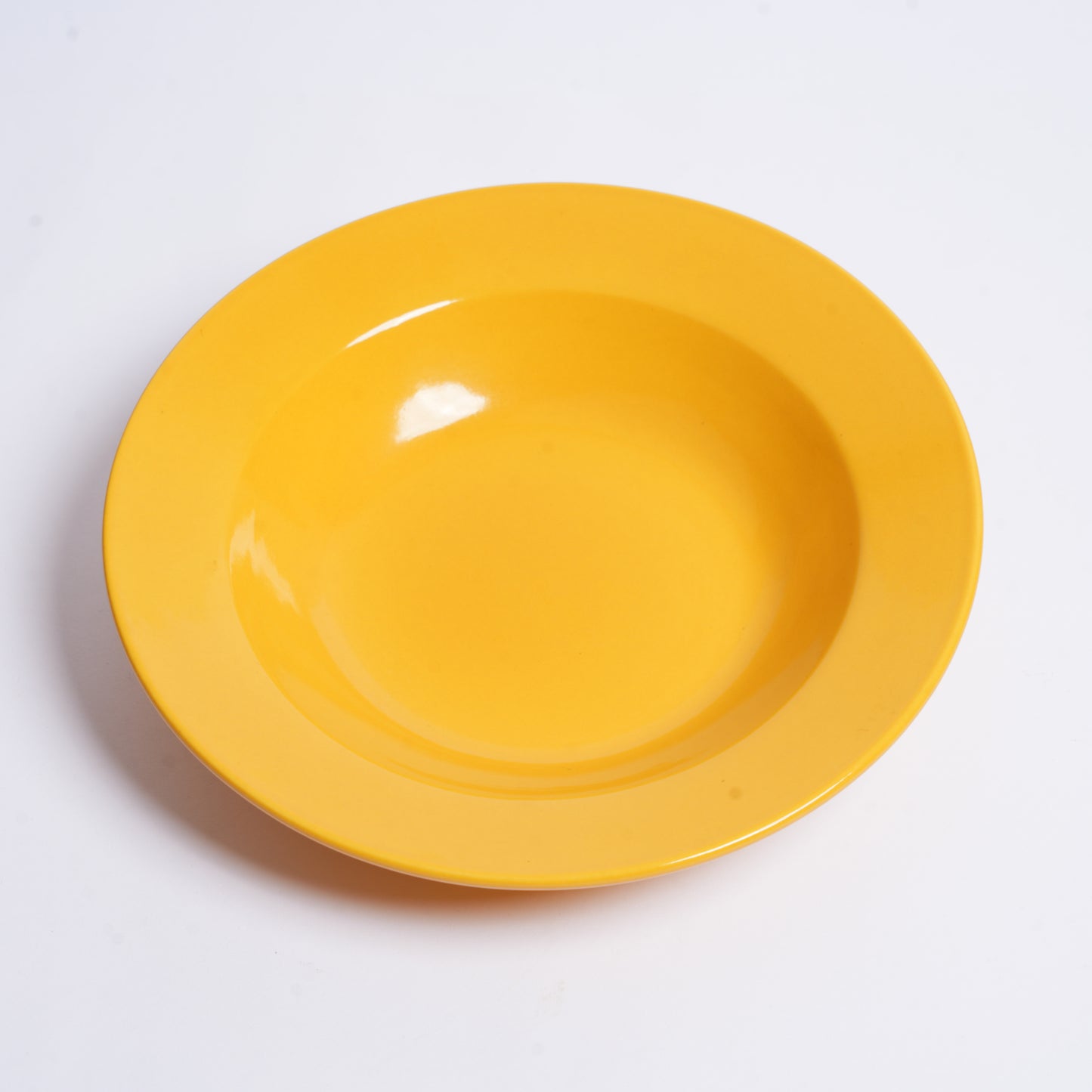 Caffeine Ceramic Handmade Stoneware Yellow 9"soup plate set of 6 - Caffeine Premium Stoneware