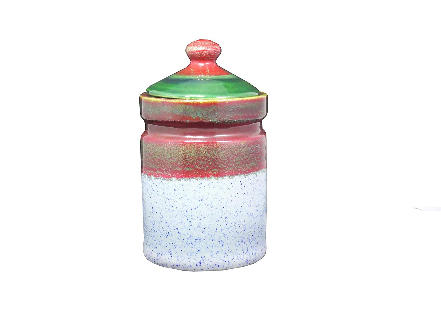 Caffeine Ceramic Stoneware Handmade Multicolour Barni/Pickle Jar (Set of 3) - Caffeine Premium Stoneware