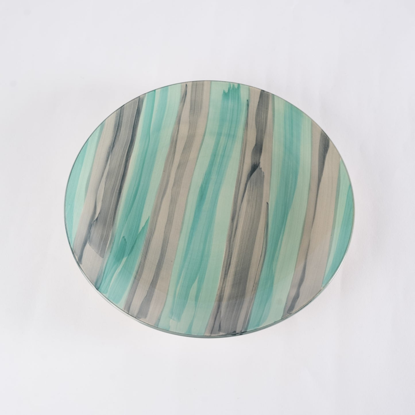 Caffeine Ceramic Handmade Stoneware Sea Green Quarter Plate 7”(Set of 6 ) - Caffeine Premium Stoneware
