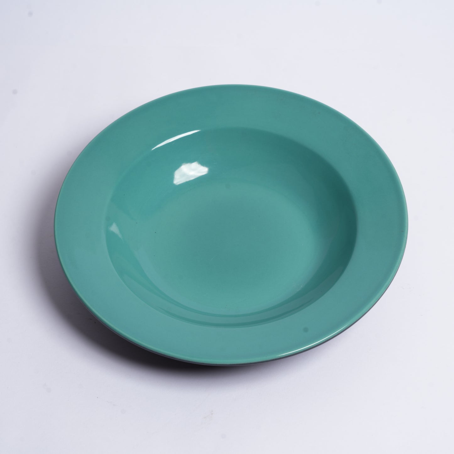 Caffeine Ceramic Handmade Blue 9 inches Soup Plate/Pasta Plate/Maggie Plate/Macaroni Plate (Set of 6) - Caffeine Premium Stoneware