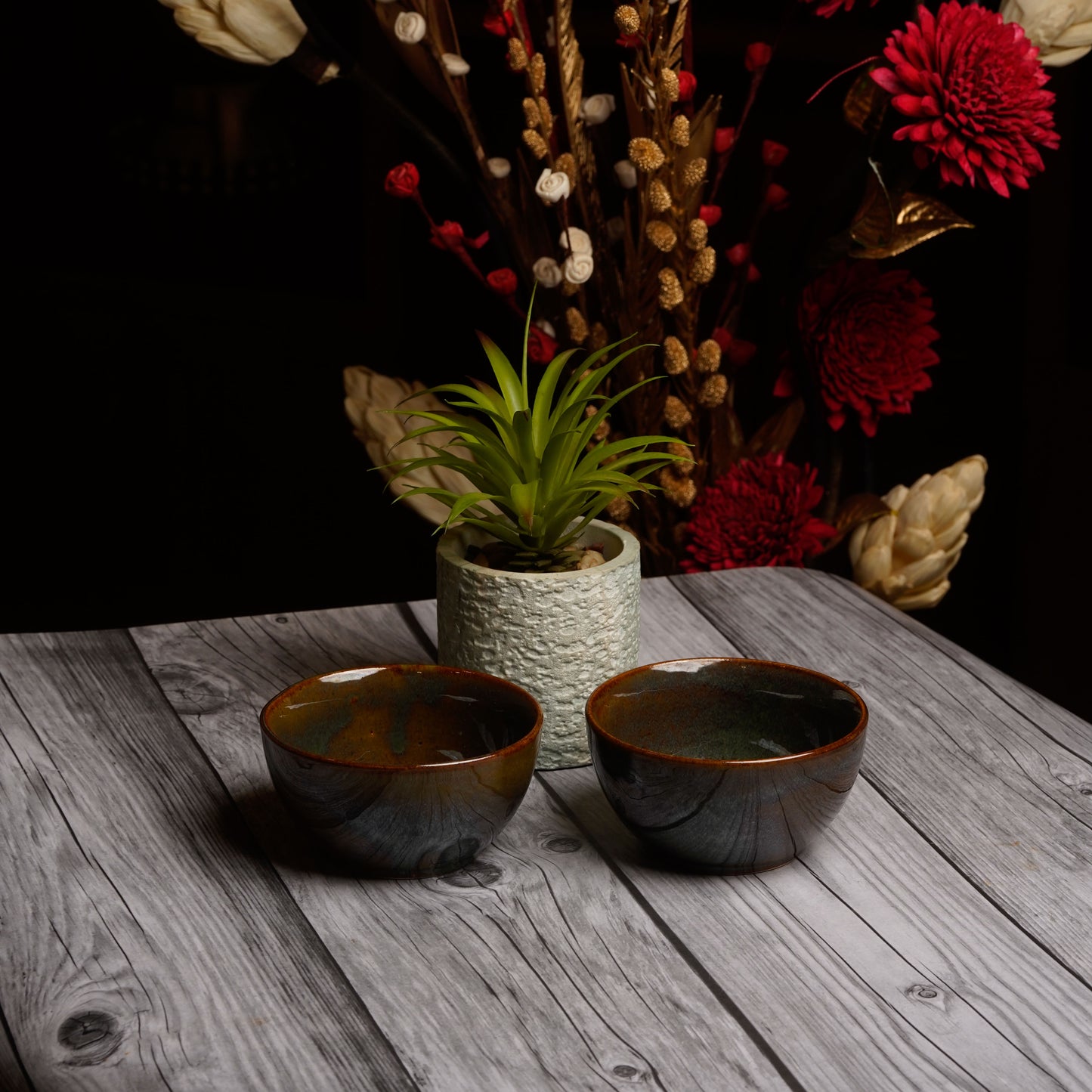 Caffeine Ceramic Handmade Multicolour Studio katori Bowl (Set of 4) - Caffeine Premium Stoneware