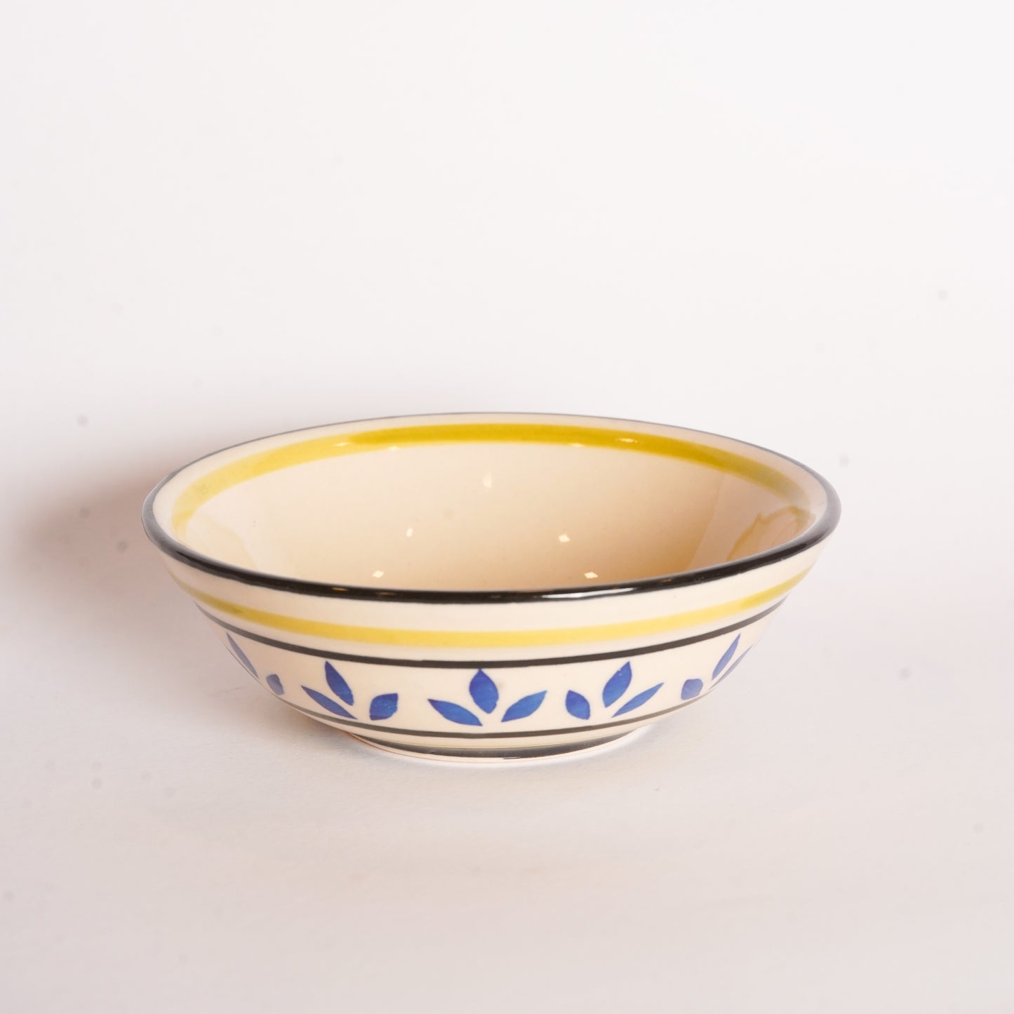 Caffeine Ceramic Handmade Blue Doodle Katori Bowl- (Set of 2) - Caffeine Premium Stoneware