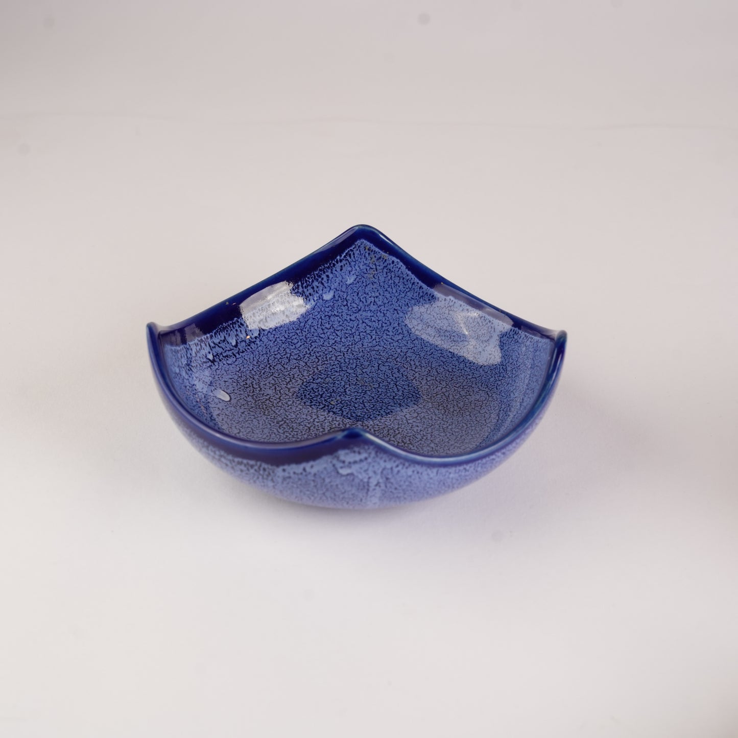 Caffeine Ceramic Handmade Blue Glossy Cut Serving Bowl (Set of 3) - Caffeine Premium Stoneware
