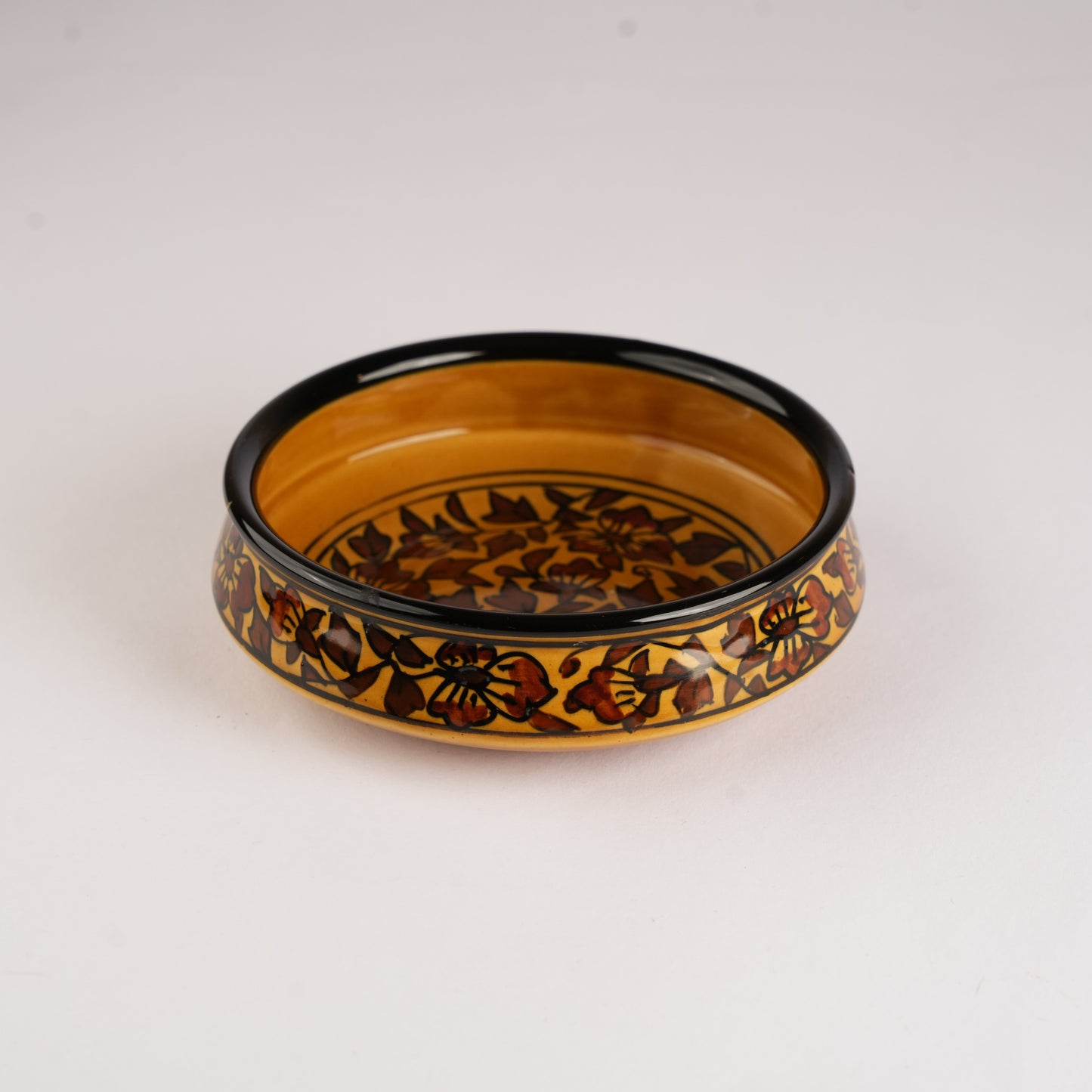 Caffeine Ceramic Handmade Brown Sehra Handi design Serving Bowl (Set of 3) - Caffeine Premium Stoneware