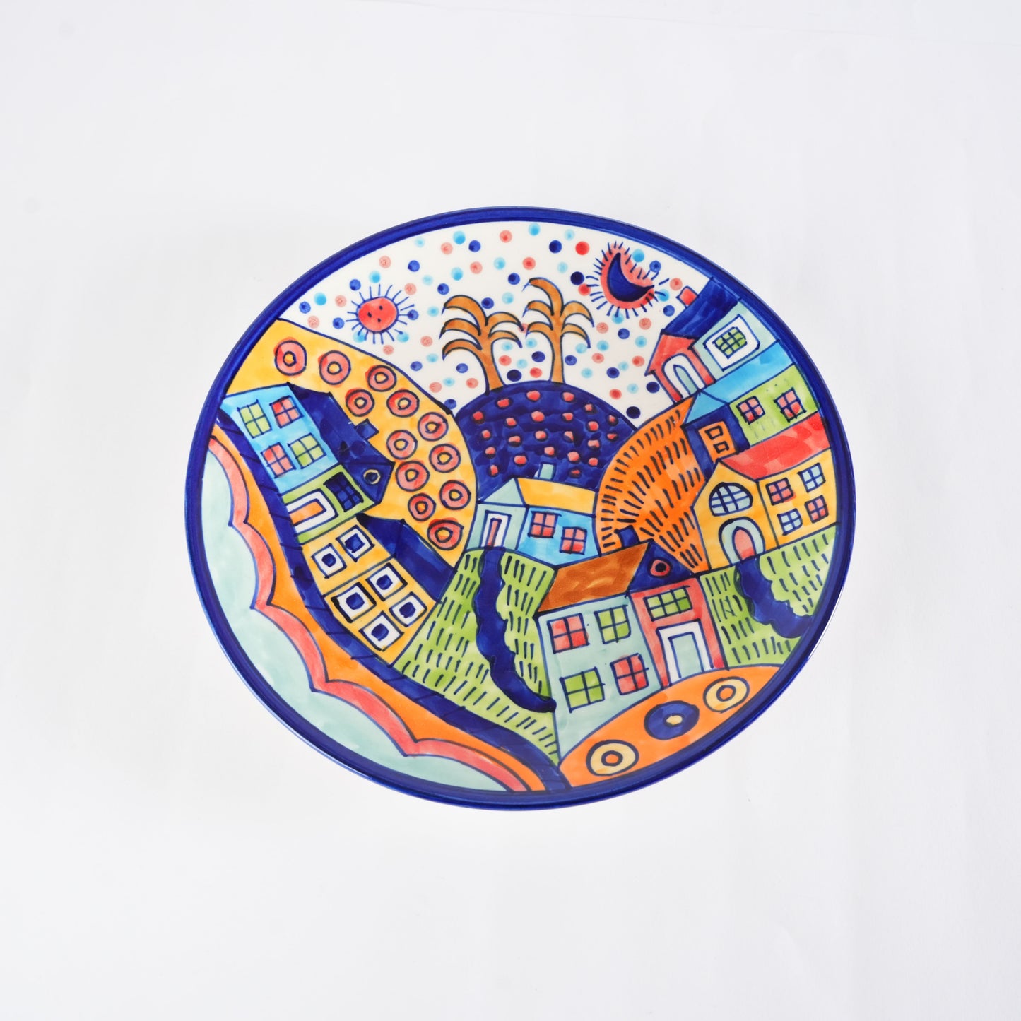 Caffeine Ceramic Handmade Stoneware Family Hut Quarter Plate 7” (Set of 4 Dishwasher & Microwave safe ) - Caffeine Premium Stoneware