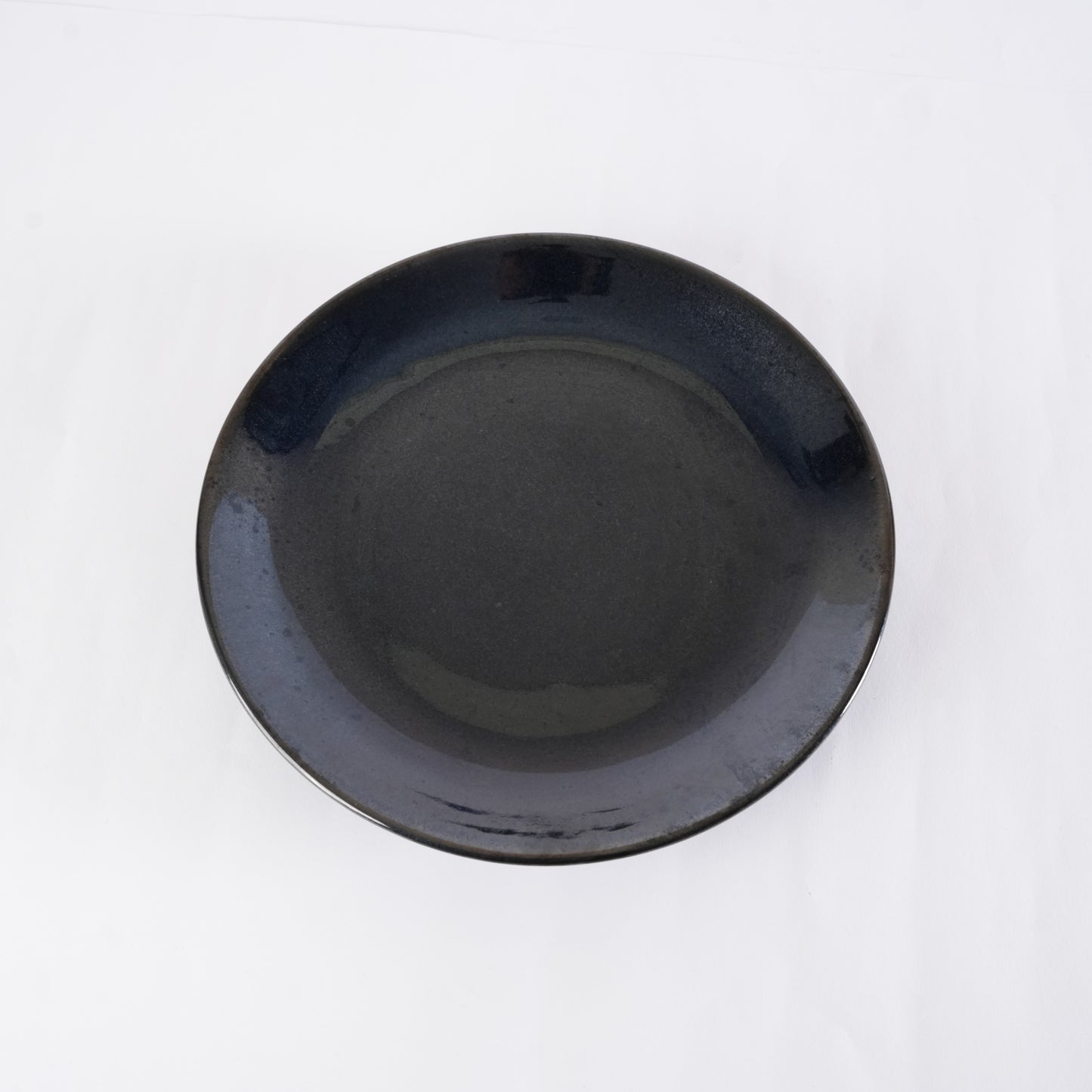 Caffeine Ceramic Handmade Stoneware black Ferrous Quarter Plates Side Plates (7 inch, Set of 2, Microwave & Dishwasher Safe) - Caffeine Premium Stoneware