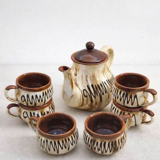 Rajasthani Bund Jalebi Tea Set– A Touch of Royal Tradition to Your Tea Time ( Set of 7)