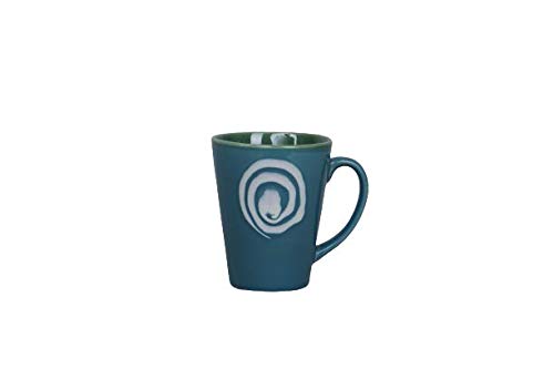 Caffeine Ceramic Handmade Sea Green Tea & Coffee Mugs Set of 2 (300 ML) - Caffeine Premium Stoneware
