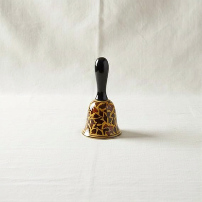 caffeine Ceramic Stoneware Handmade Brown Sehra Dinner Bell (Set of 1)