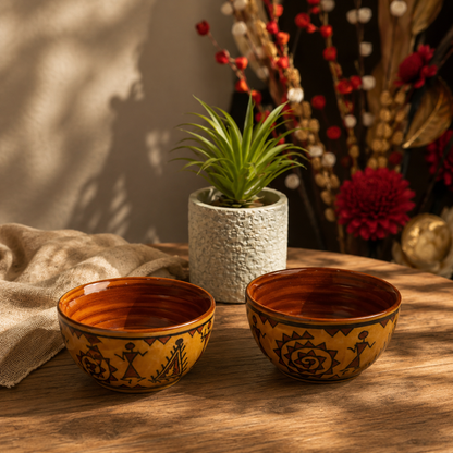 Caffeine Ceramic Handmade Mustard Brown Romani