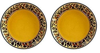 Caffeine Ceramic Handmade Brown Sehra Combo Dinner Set (10 pcs.)