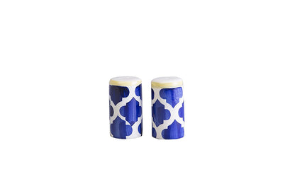 Caffeine Ceramic Handmade Stoneware Blue Umrao Dinner Set (19 pcs)