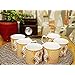 Caffeine Ceramic Handmade Yellow Gold Pattern Tea Cup Set (Set of 6) - Caffeine Premium Stoneware