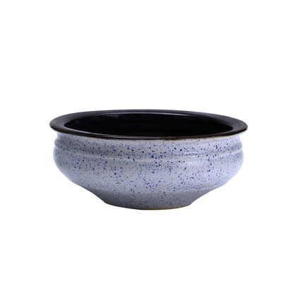 Caffeine Ceramic Handmade Grey & Brown Studio Serving Bowl 6 inch (Set of 1)