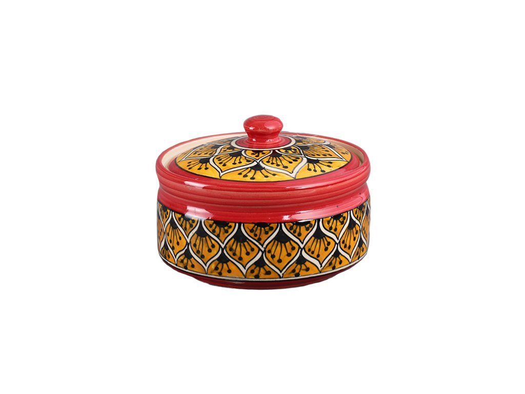 Caffeine Ceramic Handmade Orange Morocco Dinner Set of 19