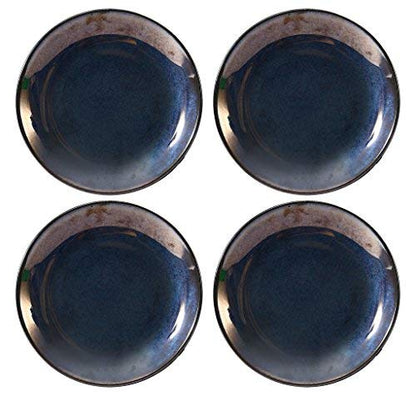 Caffeine Ceramic Handmade Stoneware Blue Ferrous Quarter Plate 7”(Set of 6 ) - Caffeine Premium Stoneware