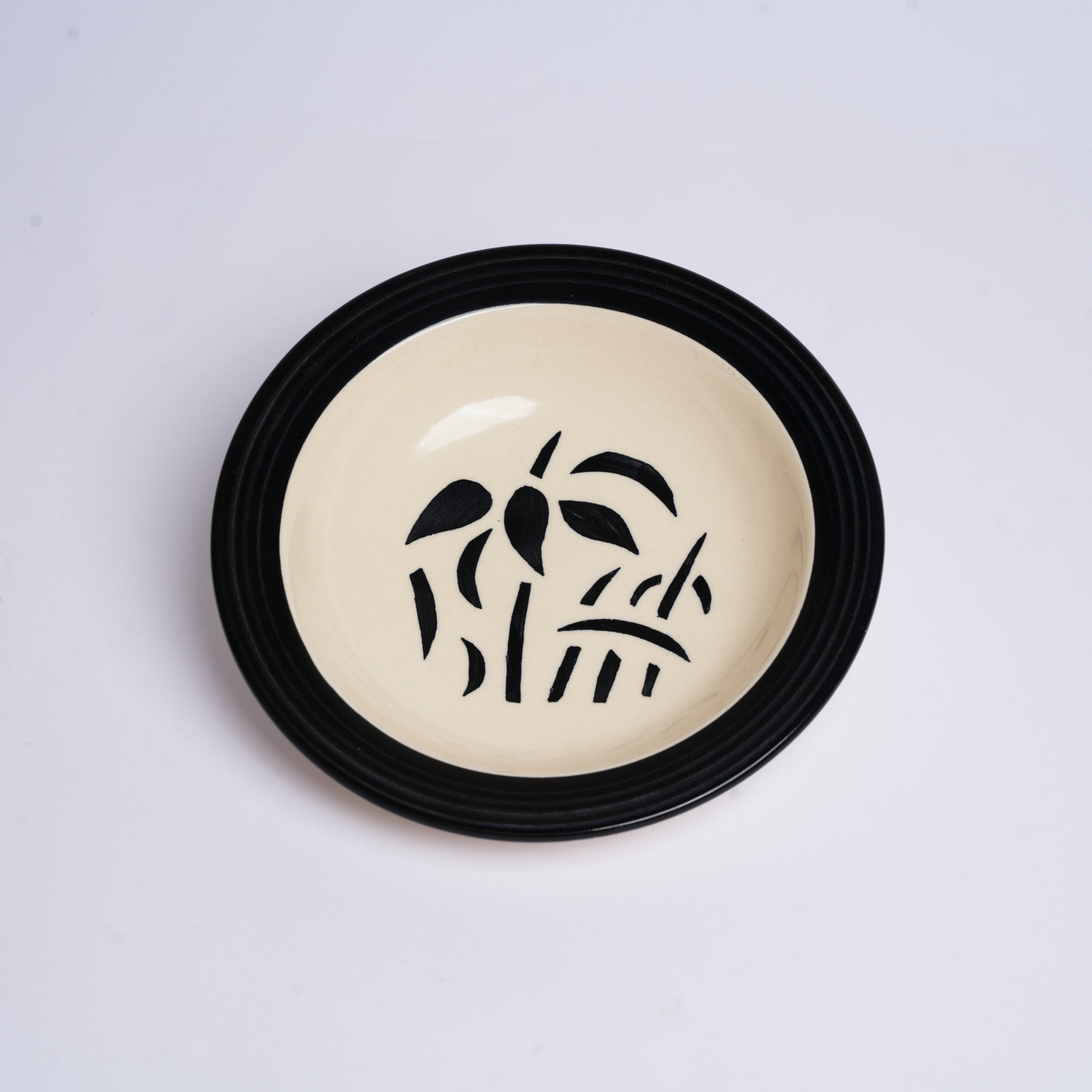 Caffeine Ceramic Handmade Stoneware Black Imperial  7"Soup Plate set of 6 - Caffeine Premium Stoneware