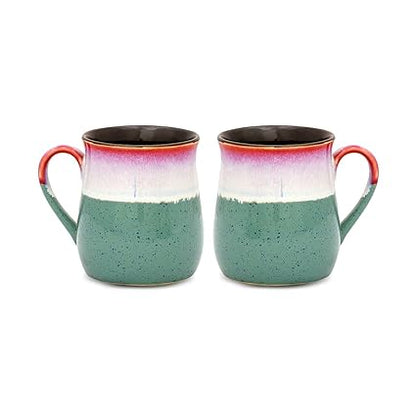 Caffeine Ceramic Handmade Multicolor Studio Tea Cups (Set of 6) - Caffeine Premium Stoneware