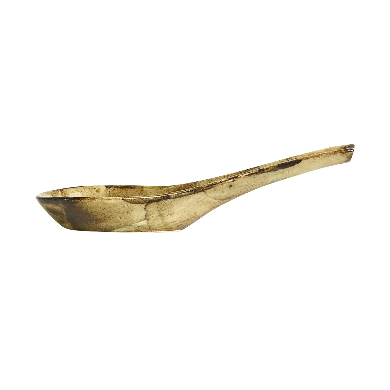 Caffeine Ceramic Handmade Glossy Wood Brown Double Handle Soup Bowls with spoon set of 4 - Caffeine Premium Stoneware