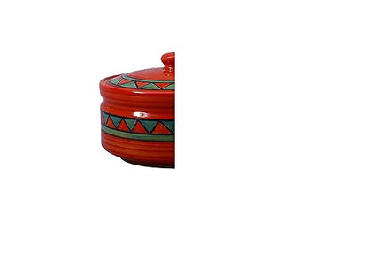 Caffeine Ceramic Handmade Rustic Brown Serving Donga Casserole (Set of 1, Large)