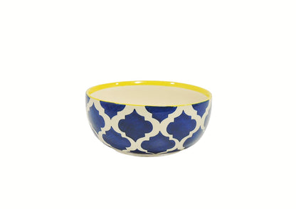 Caffeine Ceramic Handmade Stoneware Blue Umrao Dinner Set (19 pcs)