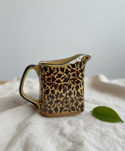 Caffeine Ceramic Handmade Stoneware Brown Sehra Milk and Water Jug (Set of 1, 700 ml)