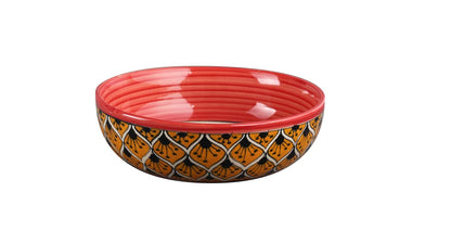 Caffeine Ceramic Handmade Orange Morocco Dinner Set of 19